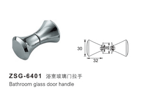 Bathroom glass door handle